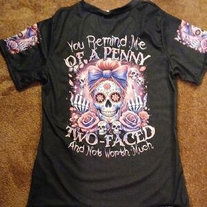 Black Graphic Womens T-Shirt